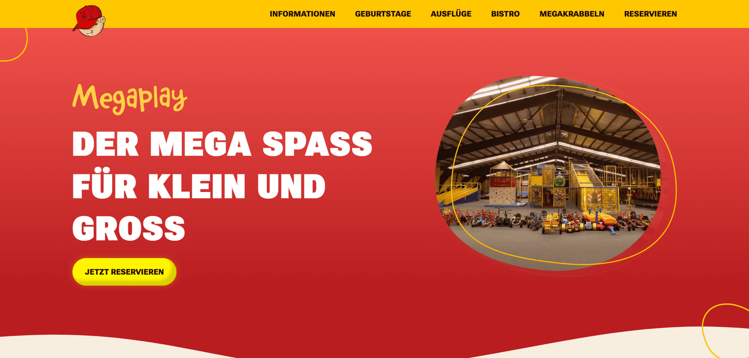 Megaplay Indoorspielplatz – Website